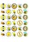 30 x Sweet Bees Themed Edible Cupcake Toppers | Uncut on Wafer Sheet- Qty 30-1.5 each